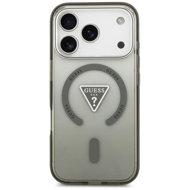 Чехол Guess IML Gradient Triangle Logo для iPhone 17 Pro Max Khaki with MagSafe (GUHMP17XHGTMLCGA)