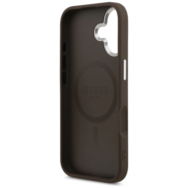 Чохол Guess Classic Logo для iPhone 17 Brown with MagSafe (GUHMP17SPSAREGSW)
