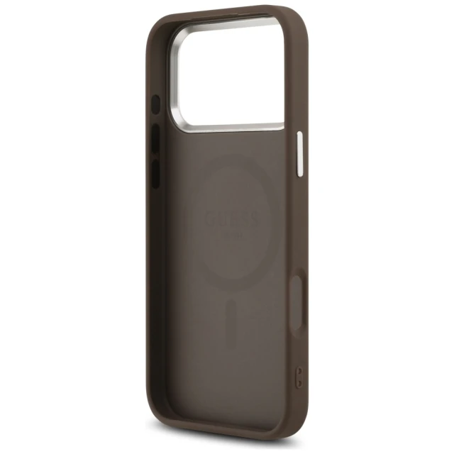 Чохол Guess Classic Logo для iPhone 17 Pro Max Brown with MagSafe (GUHMP17XPSAREGSW)