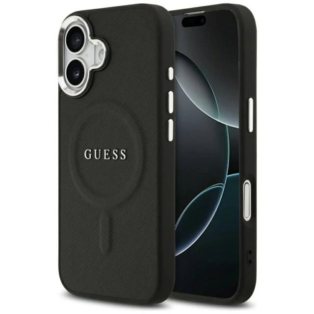 Чохол Guess Classic Logo для iPhone 17 Black with MagSafe (GUHMP17SPSAREGSK)
