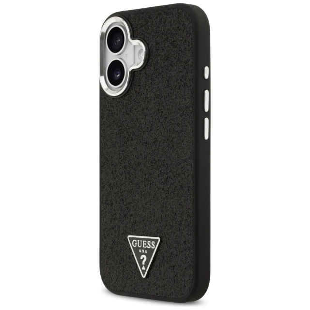 Чохол Guess Glitter Triangle Logo для iPhone 17 Black with MagSafe (GUHMP17SPFGTSCMK)