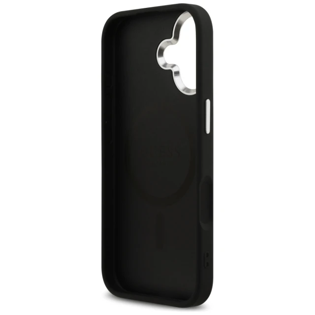 Чохол Guess Glitter Triangle Logo для iPhone 17 Black with MagSafe (GUHMP17SPFGTSCMK)
