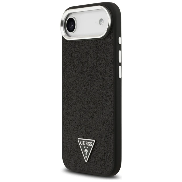 Чохол Guess Glitter Triangle Logo для iPhone 17 Air Black with MagSafe (GUHMP17MPFGTSCMK)