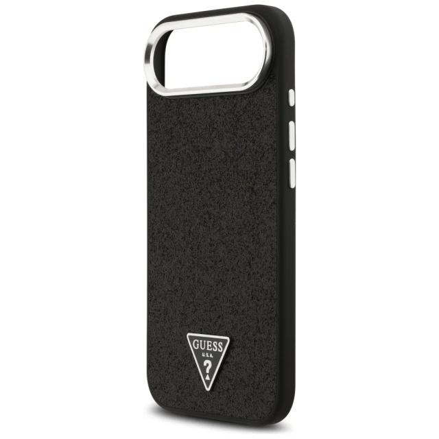 Чохол Guess Glitter Triangle Logo для iPhone 17 Air Black with MagSafe (GUHMP17MPFGTSCMK)
