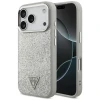 Чохол Guess Glitter Triangle Logo для iPhone 17 Pro Silver with MagSafe (GUHMP17LPFGTSCMS)