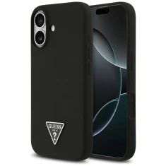 Чохол Guess Silicone Triangle Logo для iPhone 17 Black with MagSafe (GUHMP17SSCTRLMK)