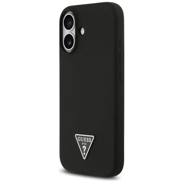 Чохол Guess Silicone Triangle Logo для iPhone 17 Black with MagSafe (GUHMP17SSCTRLMK)