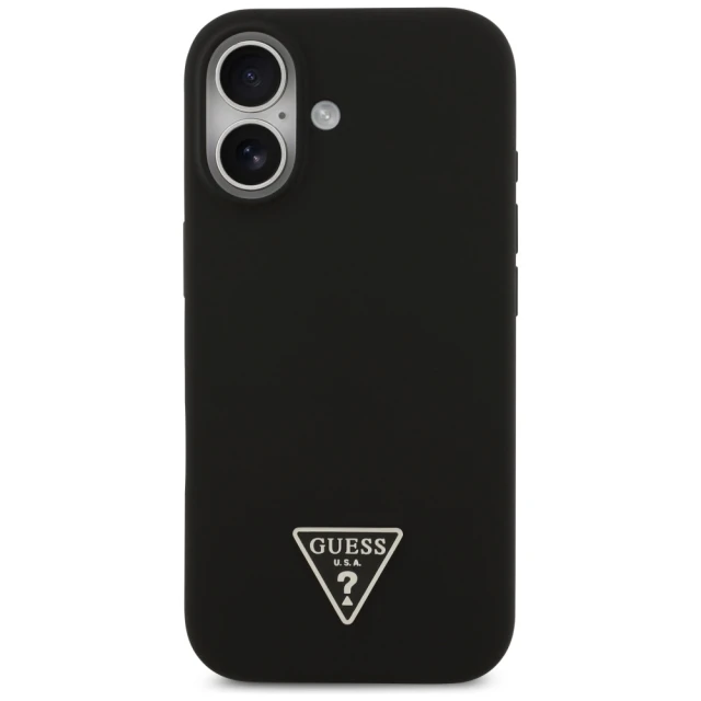 Чохол Guess Silicone Triangle Logo для iPhone 17 Black with MagSafe (GUHMP17SSCTRLMK)