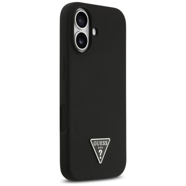 Чохол Guess Silicone Triangle Logo для iPhone 17 Black with MagSafe (GUHMP17SSCTRLMK)