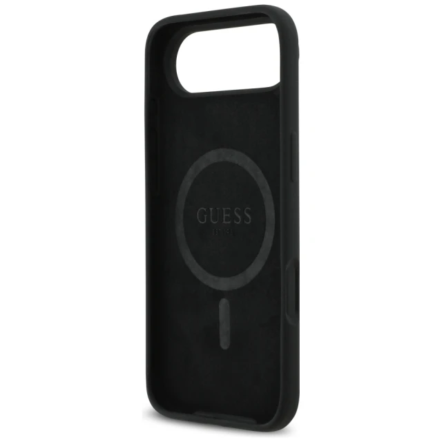 Чохол Guess Silicone Triangle Logo для iPhone 17 Air Black with MagSafe (GUHMP17MSCTRLMK)