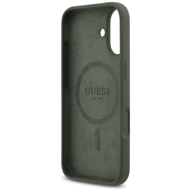 Чехол Guess Silicone Triangle Logo для iPhone 17 Khaki with MagSafe (GUHMP17SSCTRLMA)