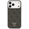 Чохол Guess 4G Triangle Logo для iPhone 17 Pro Max Black Silver with MagSafe (GUHMP17XP4TSRCMK)