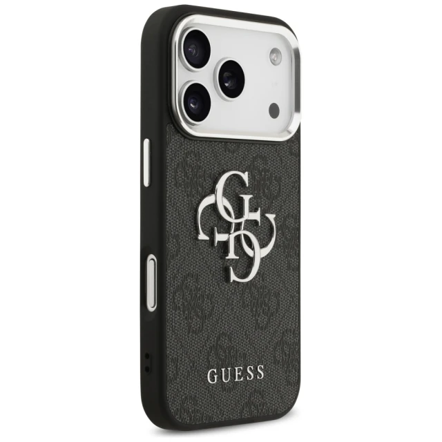 Чохол Guess 4G Big 4G Classic Logo для iPhone 17 Pro Max Black Silver (GUHCP17XP4G4SMCK)
