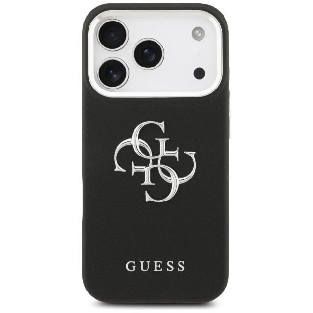 Чохол Guess Grained Big 4G Classic Logo для iPhone 17 Pro Black (GUHCP17LPG4SMCEK)