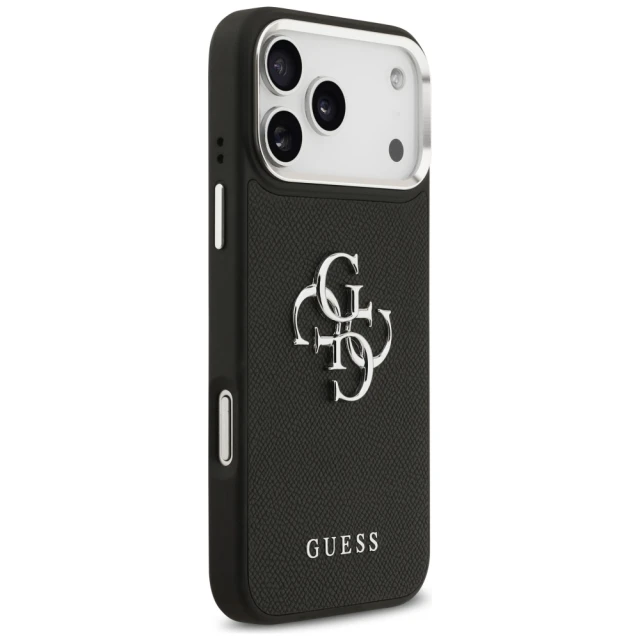 Чохол Guess Grained Big 4G Classic Logo для iPhone 17 Pro Max Black (GUHCP17XPG4SMCEK)