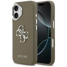 Чохол Guess Grained Big 4G Classic Logo для iPhone 17 Brown (GUHCP17SPG4SMCEW)