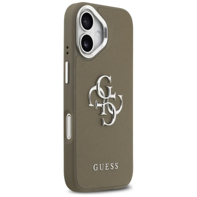 Чохол Guess Grained Big 4G Classic Logo для iPhone 17 Brown (GUHCP17SPG4SMCEW)