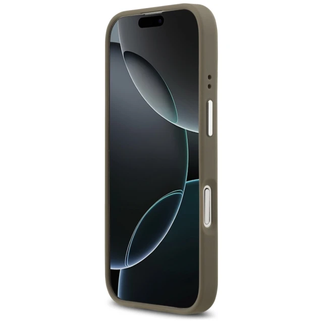 Чохол Guess Grained Big 4G Classic Logo для iPhone 17 Brown (GUHCP17SPG4SMCEW)