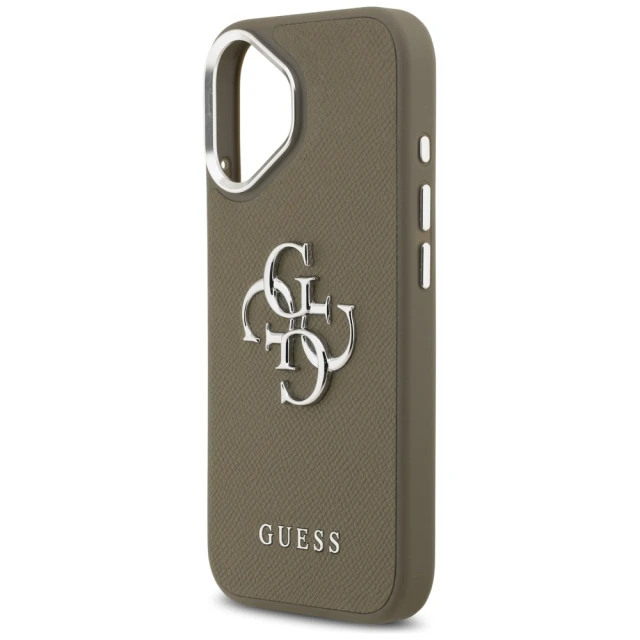 Чохол Guess Grained Big 4G Classic Logo для iPhone 17 Brown (GUHCP17SPG4SMCEW)