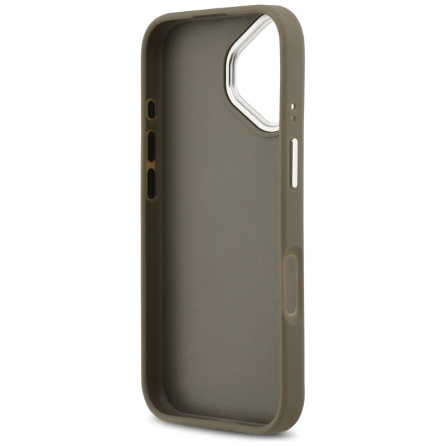 Чохол Guess Grained Big 4G Classic Logo для iPhone 17 Brown (GUHCP17SPG4SMCEW)