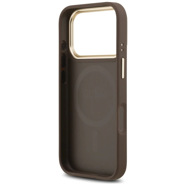 Чохол Guess 4G PU Classic Logo для iPhone 17 Pro Brown with MagSafe (GUHMP17LP4MSEGCW)