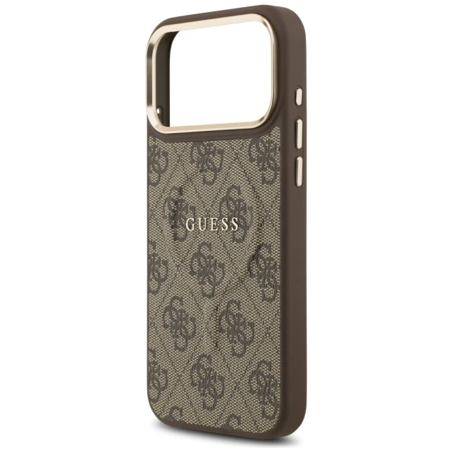 Чохол Guess 4G PU Classic Logo для iPhone 17 Pro Max Brown with MagSafe (GUHMP17XP4MSEGCW)