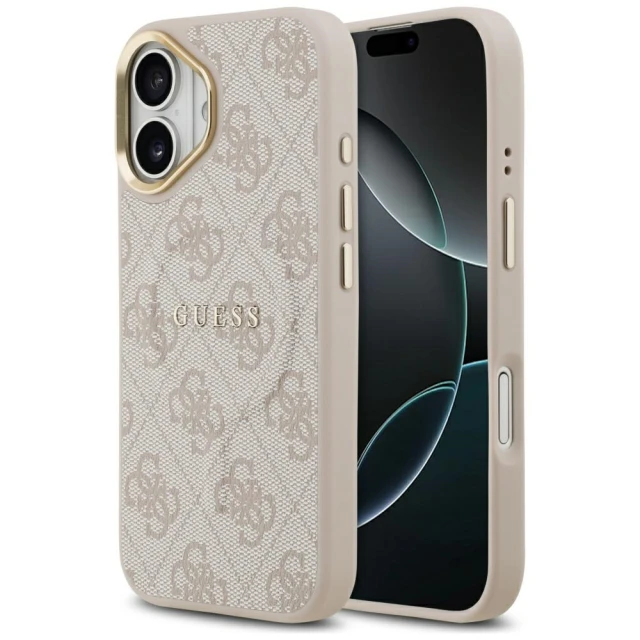 Чохол Guess 4G PU Classic Logo для iPhone 17 Pink with MagSafe (GUHMP17SP4MSEGCP)