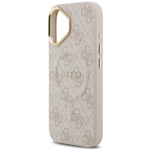 Чохол Guess 4G PU Classic Logo для iPhone 17 Pink with MagSafe (GUHMP17SP4MSEGCP)