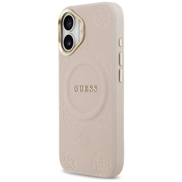 Чохол Guess Peony Hot Stamp для iPhone 17 Pink with MagSafe (GUHMP17SPSAMSECP)