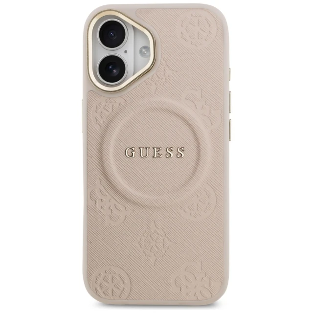 Чохол Guess Peony Hot Stamp для iPhone 17 Pink with MagSafe (GUHMP17SPSAMSECP)