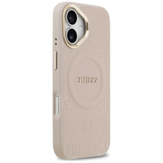 Чохол Guess Peony Hot Stamp для iPhone 17 Pink with MagSafe (GUHMP17SPSAMSECP)