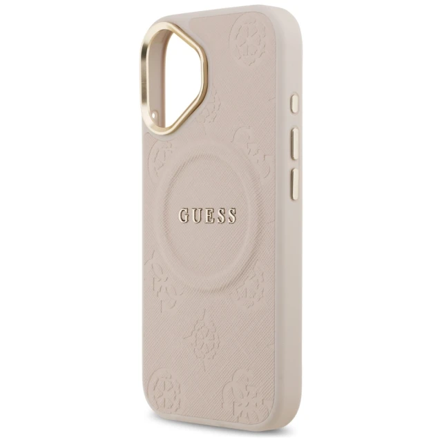 Чохол Guess Peony Hot Stamp для iPhone 17 Pink with MagSafe (GUHMP17SPSAMSECP)