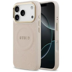 Чохол Guess Peony Hot Stamp для iPhone 17 Pro Pink with MagSafe (GUHMP17LPSAMSECP)