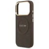 Чохол Guess Peony Hot Stamp для iPhone 17 Pro Brown with MagSafe (GUHMP17LPSAMSECW)