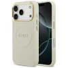 Чохол Guess Peony Hot Stamp для iPhone 17 Pro Beige with MagSafe (GUHMP17LPSAMSECE)