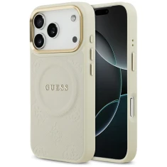 Чохол Guess Peony Hot Stamp для iPhone 17 Pro Beige with MagSafe (GUHMP17LPSAMSECE)