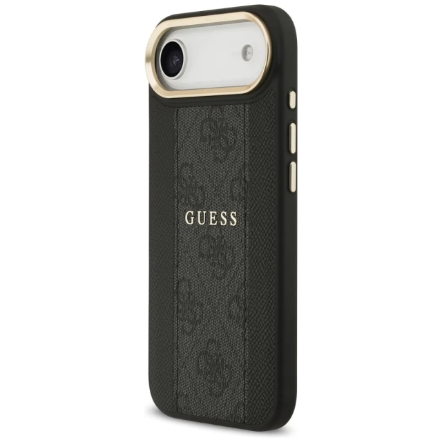 Чохол Guess 4G Stripe для iPhone 17 Air Black with MagSafe (GUHMP17MPG4SEMCK)