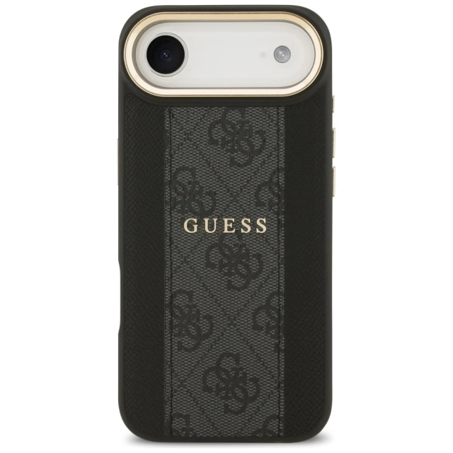 Чохол Guess 4G Stripe для iPhone 17 Air Black with MagSafe (GUHMP17MPG4SEMCK)