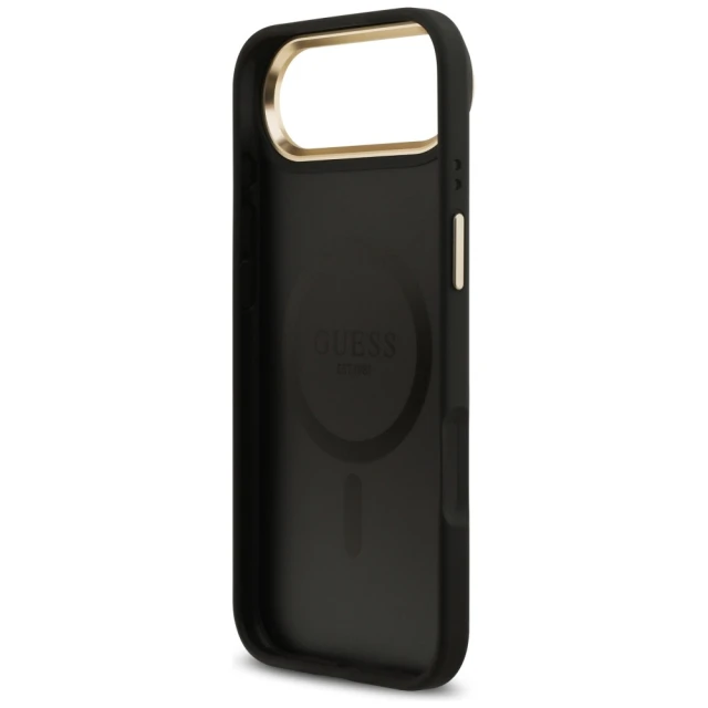 Чохол Guess 4G Stripe для iPhone 17 Air Black with MagSafe (GUHMP17MPG4SEMCK)