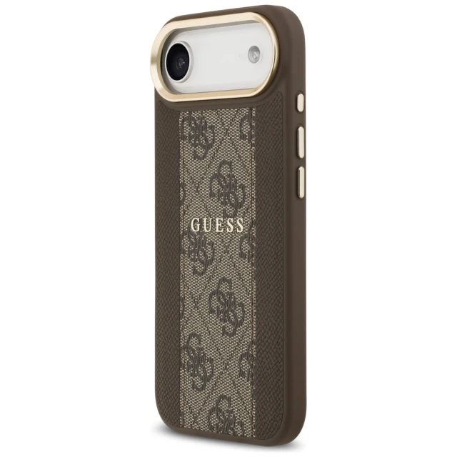Чохол Guess 4G Stripe для iPhone 17 Air Brown with MagSafe (GUHMP17MPG4SEMCW)