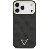 Чохол Guess 4G Triangle Logo для iPhone 17 Pro Max Black Gold with MagSafe (GUHMP17XP4GTDGMK)
