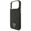 Чохол Guess 4G Triangle Logo для iPhone 17 Pro Max Black Gold with MagSafe (GUHMP17XP4GTDGMK)
