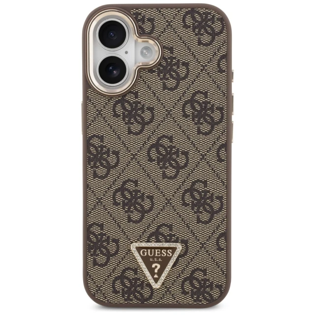 Чохол Guess 4G Triangle Logo для iPhone 17 Brown Gold with MagSafe (GUHMP17SP4GTDGMW)