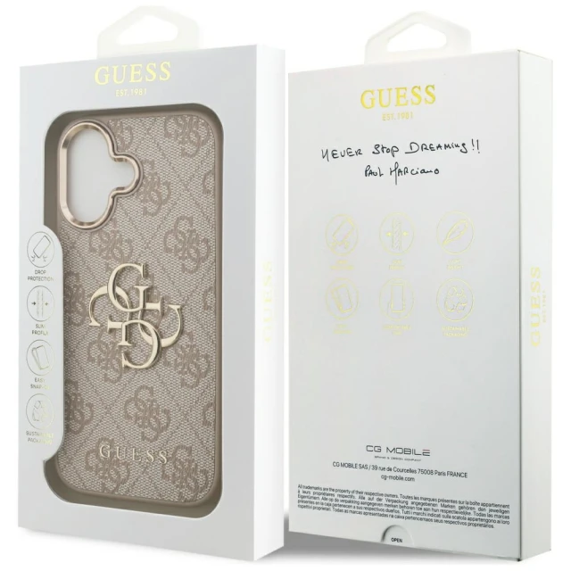 Чохол Guess 4G Big 4G Classic Logo для iPhone 17 Pink Gold (GUHCP17S4GMGCPI)
