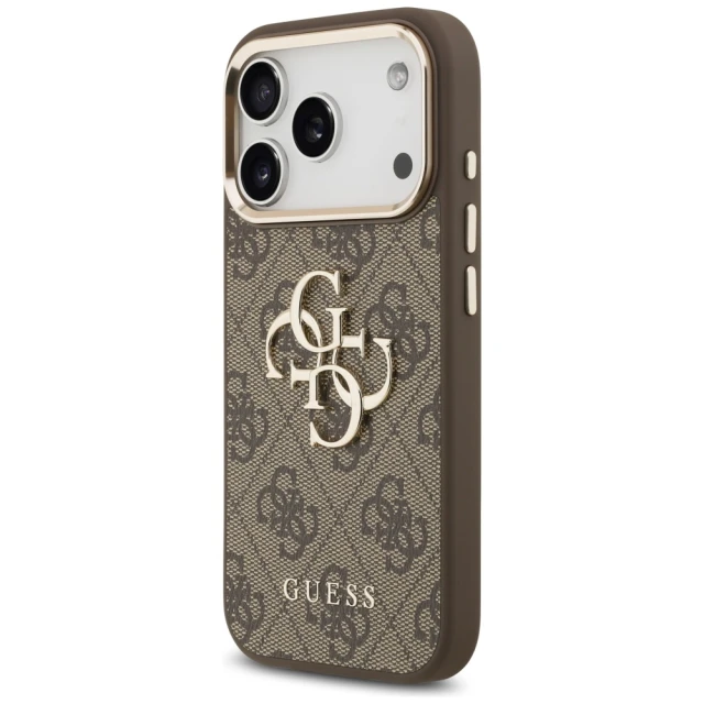 Чохол Guess 4G Big 4G Classic Logo для iPhone 17 Pro Brown Gold (GUHCP17L4GMGCBR)