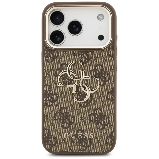 Чохол Guess 4G Big 4G Classic Logo для iPhone 17 Pro Max Brown Gold (GUHCP17X4GMGCBR)