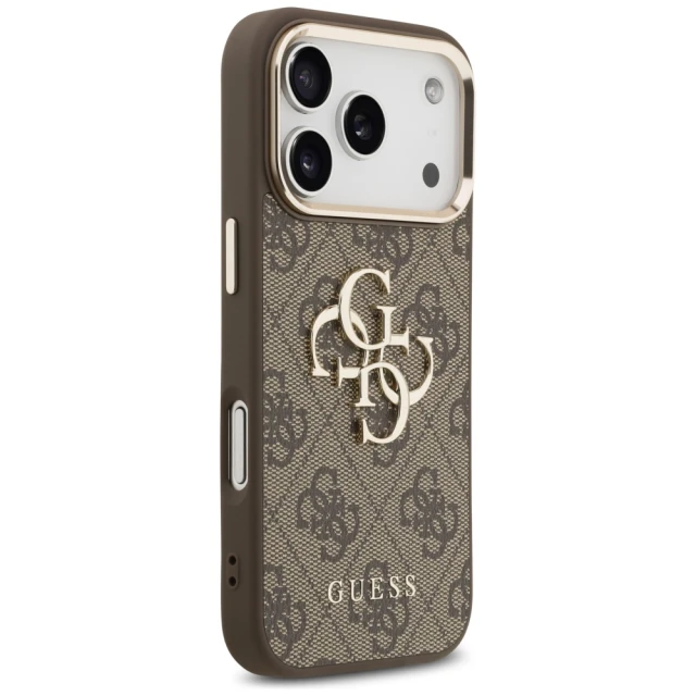 Чохол Guess 4G Big 4G Classic Logo для iPhone 17 Pro Max Brown Gold (GUHCP17X4GMGCBR)