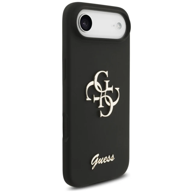 Чохол Guess Silicone Big 4G Script для iPhone 17 Air Black (GUHCP17MSC4GSMK)