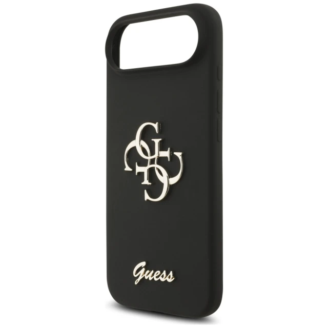 Чохол Guess Silicone Big 4G Script для iPhone 17 Air Black (GUHCP17MSC4GSMK)