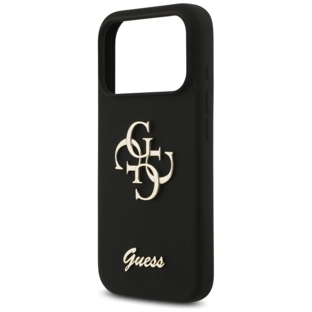 Чохол Guess Silicone Big 4G Script для iPhone 17 Pro Black (GUHCP17LSC4GSMK)